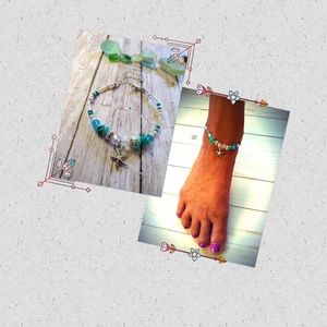 Trendy Boho Beachy Starfish Beaded Ankle Bracelet